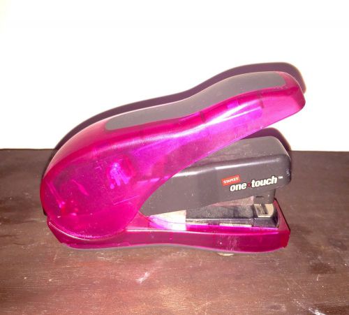 Staples One Touch Stapler Pink Small Used Works Great!
