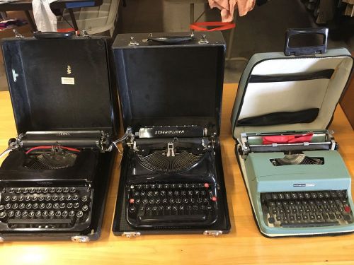 Lot Of 3 Vintage Typewriters- Corona, Olivetti, Streamlined