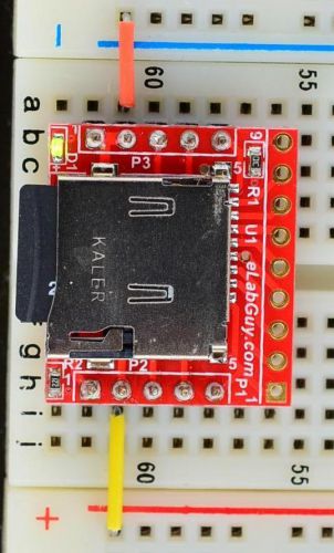 2pc MicroSD Transflash Breakout Board, breadboarding, elabguy uSD-BO-V2A