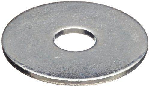 Small Parts Steel Flat Washer, Zinc Plated Finish, #5 Hole Size, 0.188&#034; ID,