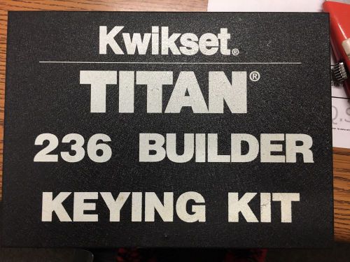Kwikset TITAN 236 Builders Keying Kit.