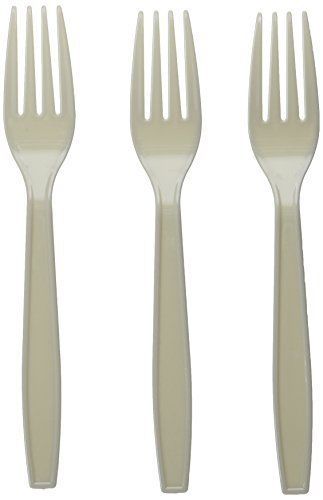 Fineline settings 100-piece extra heavy cutlery forks, bone for sale