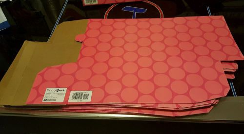 Lot of 10 Mailing Boxes. Pink Circles Design. New. Makes a 8x5.5x12 Rectangle