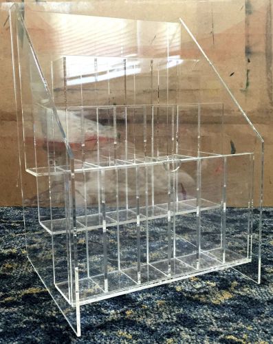 Clear acrylic paint brush display organizer stand 3 tiered artist studio retail for sale