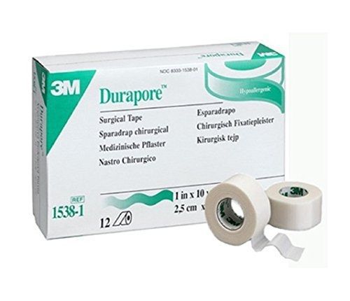 3m wound care 15381 durapore silk-like tape, 10 yds length x 1&#034; width (box of for sale