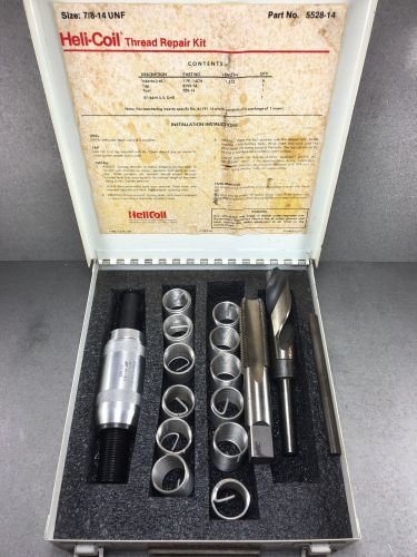 Helicoil 7/8-14 master thread repair kit w/ 12 inserts, drill &amp; tap 5528-14 for sale