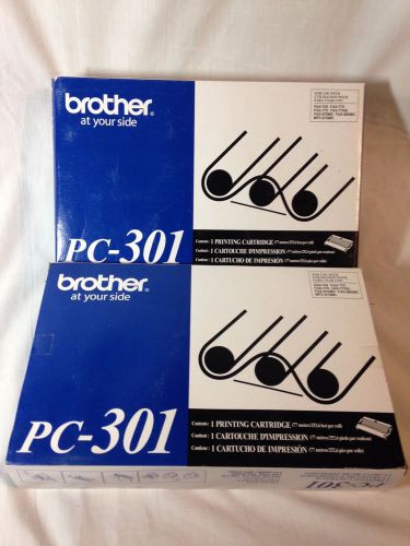 NEW Cartridges Genuine Brother PC-301 TWO BOXES Printer