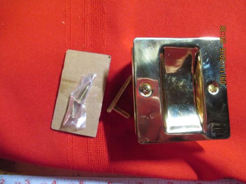 Rockwood 890.3 brass pocket door pull, 2-1/2&#034; width x 2-3/4&#034; height, polished for sale