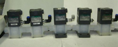 Lot of 5: ckd amd312-10bup air-operated manifold branch pneumatic valves for sale