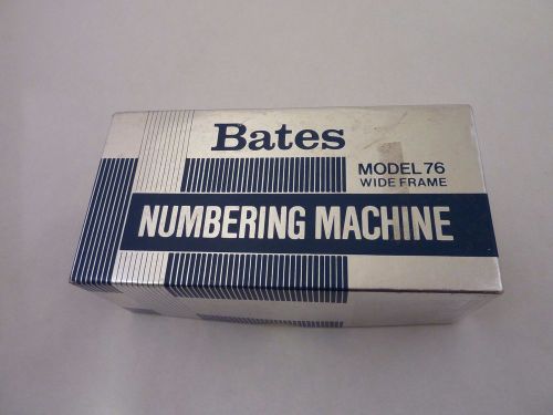Bates Model 76 Wide Frame Numbering Machine