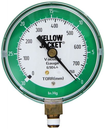 Yellow jacket 69044 vacuum gauge 0-30&#034; hg/760-0 torr 3 1/8&#034; for sale