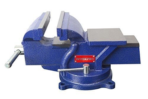WorkPro WORKPRO W033007A 360° Swivel 6&#034; Bench Vise with Anvil, Jaw Width 6&#034;, Jaw