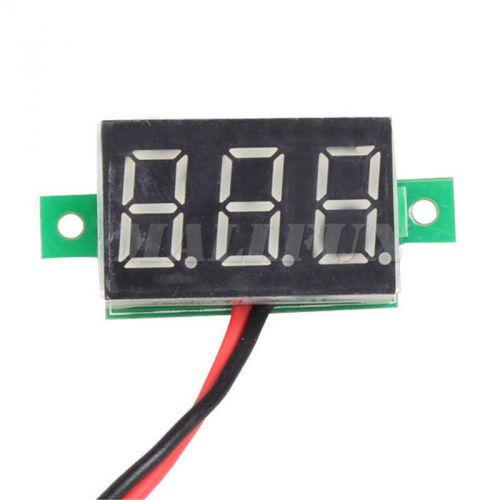 2x Mini DC 0-100V Voltmeter Red LED Panel 3-Digital Display Voltage Meter 3-wire