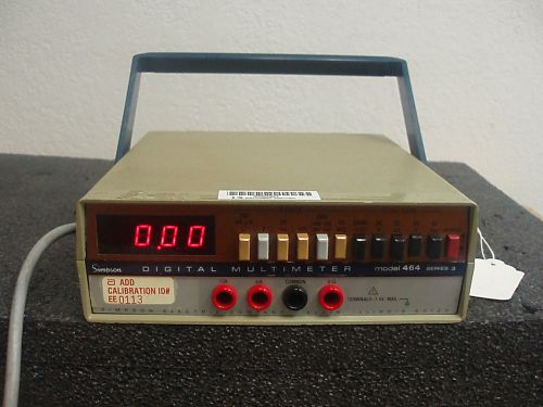Simpson 464 Digital Multimeter , 120VAC, 50-400Hz, 4VA Used