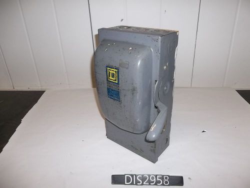 Square D 240 Volt 60 Amp Fused Disconnect Safety Switch (DIS2958)