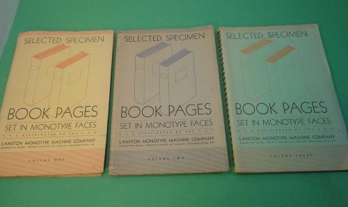 Selected Specimen Book Pages 3 VOL Lanston Monotype Typeface Font Goudy Vintage