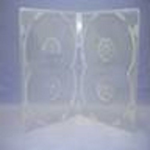 100 NEW 14mm SLIM 4/One OVERLAP 4 Quad DVD CASES DH1C