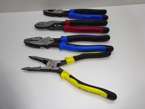 4pc Klein Tools Set, Pliers, Cable Cutters, All-Purpose Pliers