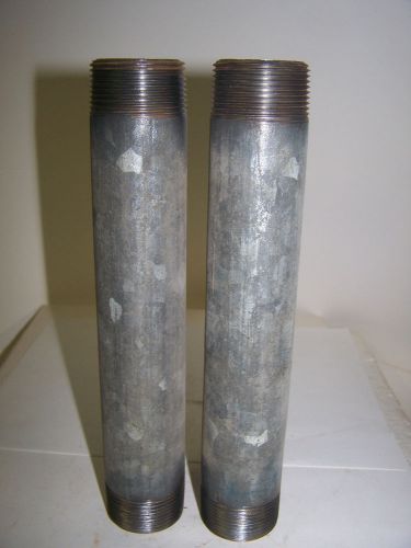 1 1/4&#034;  x 9&#034; galvanized pipe nipple qty. 2 for sale