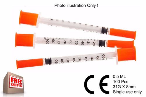 10 Pcs x PIC solution Hypodermic Syringes U-100 31g 0,25 X 8 0.5 ml EXP: 07.2021
