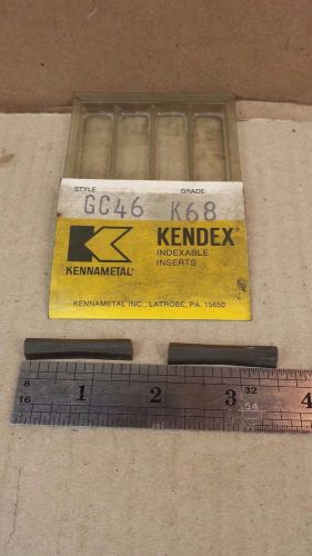 Lot of 2 Kennametal GC-46 Carbide Cut-Off Inserts