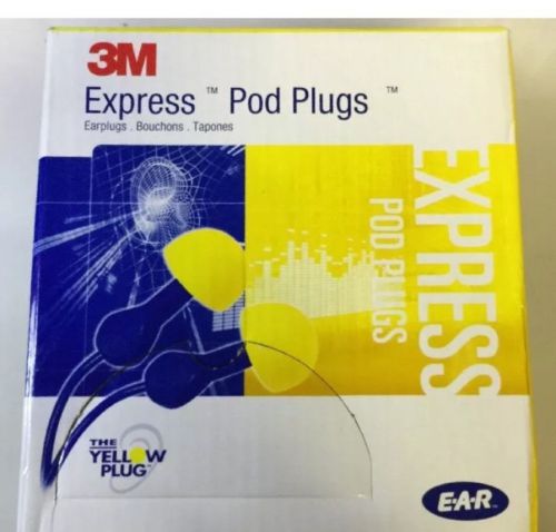 Lot of 5 3m express pod yellow blue corded ear plugs safety earplugs reuseable for sale
