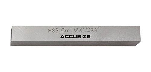 AccusizeTools - 1/2&#034; x 1/2&#034; x 4&#034; HSS +5% Cobalt lathe tool Bits #5095-0032