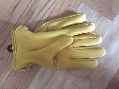 Golden Stag Driver Gloves DeerSkin X-Large Rolled, Shirred Gold Pack 1