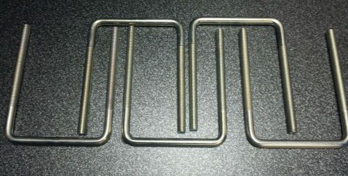3/8-16 x 4&#034; x 5&#034; square bend U-bolt, steel zinc, (package of 5)