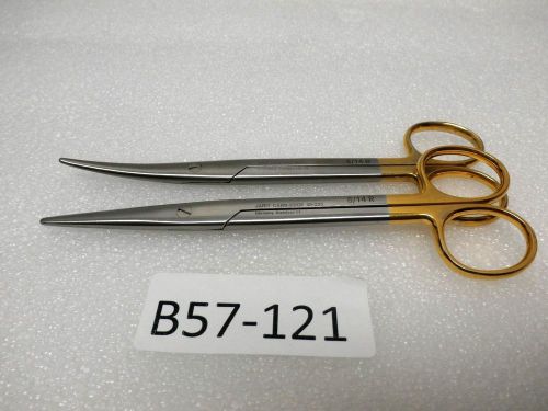 Jarit 101-220,222 carbide-edge mayo scissors 6.75&#034; round pattern straight+cvd for sale