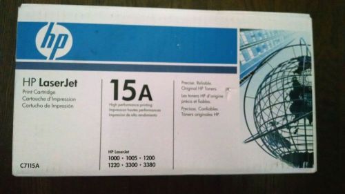 Unopened hp laserjet 15a print cartridge-c7115a 1000/1005/1200/1220/3300/3380 for sale