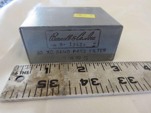 BURNELL &amp; CO S-15486 30 KC OCTAL BAND PASS FILTER 8-PIN PLUG-IN