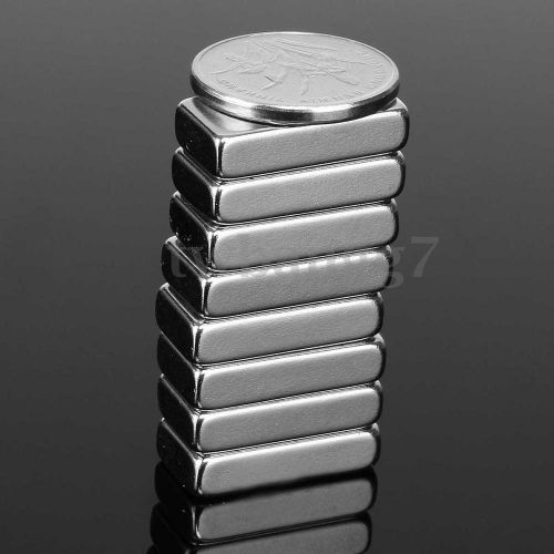 8Pcs N52 Block Cuboid Strong Magnets Rare Earth Fridge Neodymium 20x10x5mm US