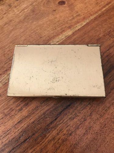 Vintage Rare Business Card Holder Brass - Metal (KC)