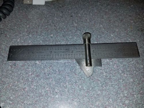 Starrett Drill Guide No. 22-C with 604R 6&#034; Ruler