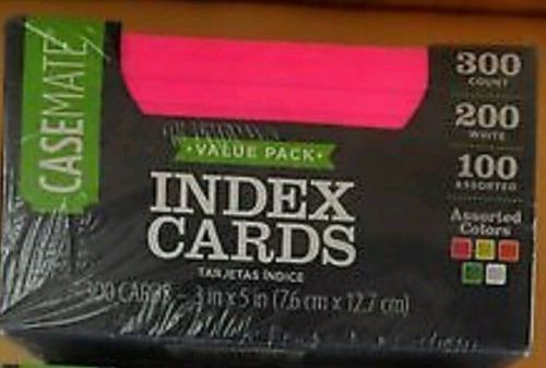 Casemate ruled index cards 3x5 - assorted colors for sale