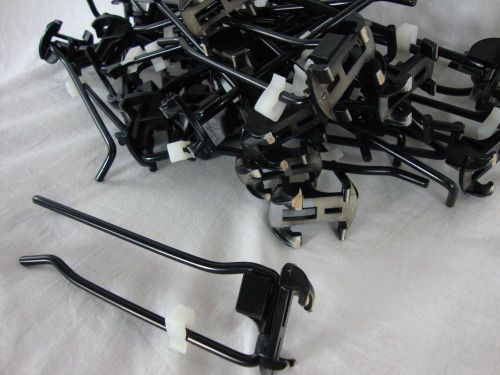 28 Display Rack Dual Coated Plastic Metal Pegs 6&#034; Black W/ Stabilizer Peg