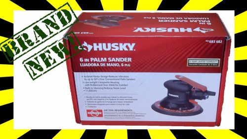 Husky 6 in. Low Vibration Palm Sander, Isolated Motor Design, Built-in Silencing