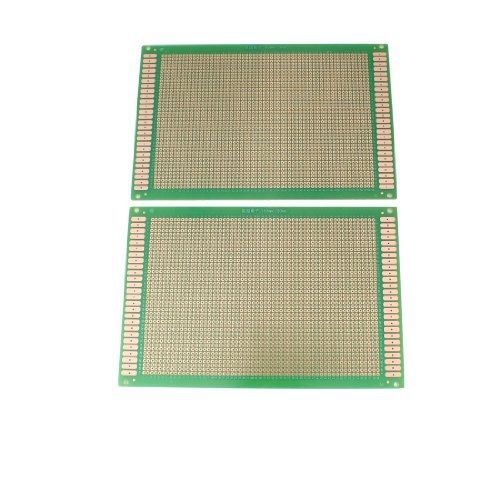 uxcell® 2 Pcs Single Side Prototype PCB Board Green 18x12cm