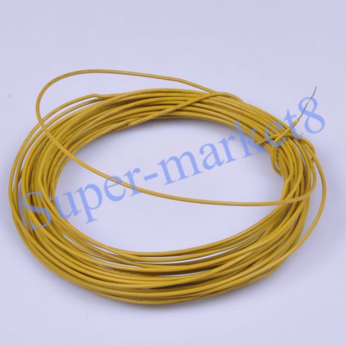 33FT 10M meters Solide Teflon Wire AWG22 Tin Plated 600V Tube Amp Yellow Hook Up