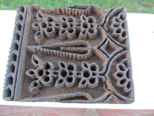 ANTIQUE 1800s WALL PAPER TEXTILE ART DESIGN PRINTING WOOD BLOCK STAMP TOOL # 3