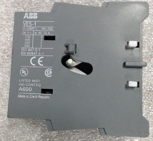 New ABB mechanical interlock switch VE5-1 - 60 day warranty