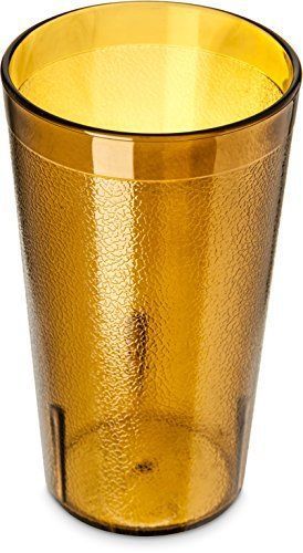 Carlisle 5212-8113 stackable shatter-resistant plastic tumbler, 12 oz., amber of for sale