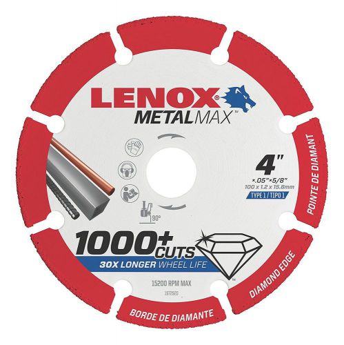 Lenox tools 1972920 metalmax diamond edge cutoff wheel, 4&#034; x 5/8&#034; for sale