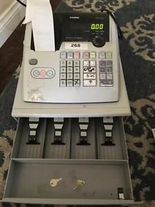 CASIO PCR-T265 Cash Register electronic management system w/ keys