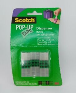 Scotch 3M Pop Up Tape Dispenser Refills - 3 Pads / 225 Pre-cut Strips NOS