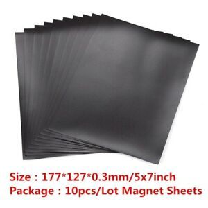 7x5inch strong flexible 0.3mm self adhesive able to cut magnetic sheets 10pcs