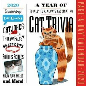 2020 A Year of Cat Trivia Fun Fascinating Page-A-Day Calendar Brand New