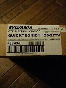 10 Boxes10 PC Sylvania QT2X32 T8/120 ISN-SC 2-Lamp Ballast 49943-8