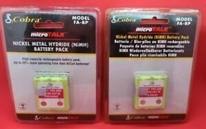 2-pack MicroTalk Cobra FA-BP Nickel Battery Pack Rechargeable Two-way Radio